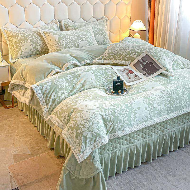 A类立体雕花牛奶宝宝绒床盖四件套冬季夹棉加厚法兰绒床上三件套1,节庆用品/礼品,新娘配件,淘宝优惠券,粉丝福利购,淘宝优惠卷