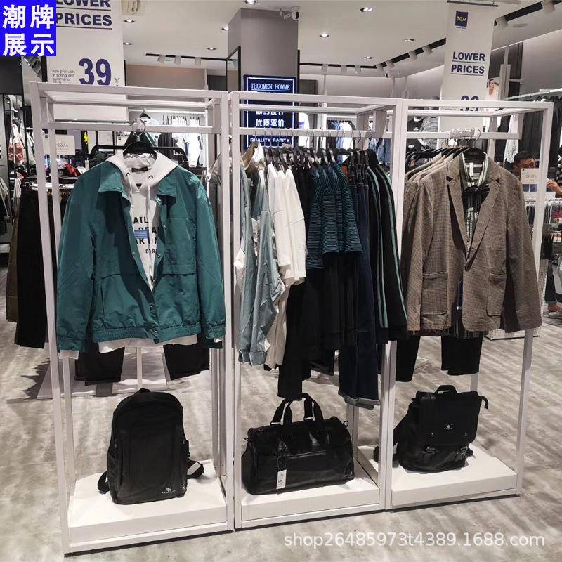 不锈钢男装货架快时尚男装货架男装中岛架工厂男装货架服装中岛架