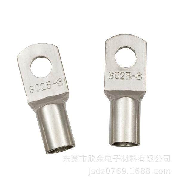 供应SC窥口高压铜管端子，SC25-6铜鼻子，铜线耳，接线端子