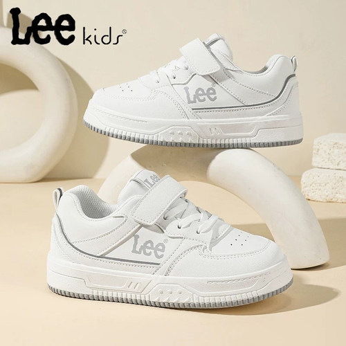 LeeKids儿童小白鞋运动板鞋