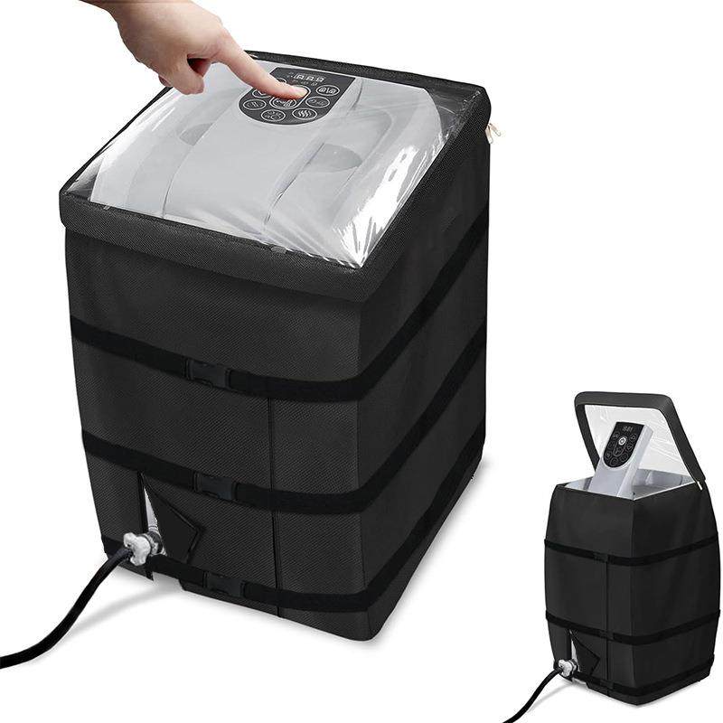 重型充气热水浴缸泵盖链式水疗泵盖带透明PVC顶窗的加热器泵盖