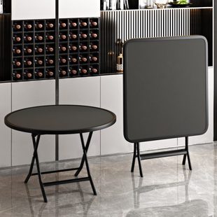 折叠桌简易餐桌家用折叠饭桌阳台茶桌烧烤店休闲圆桌方桌小型茶几