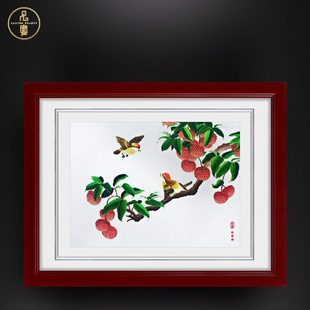 开业乔迁礼品广绣手工刺绣挂画摆件办公室客厅卧室家居装饰送朋友