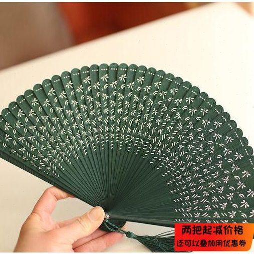 包邮【高档精品扇】出口日式折扇 全竹扇子 礼品扇 蜻蜓 送扇套