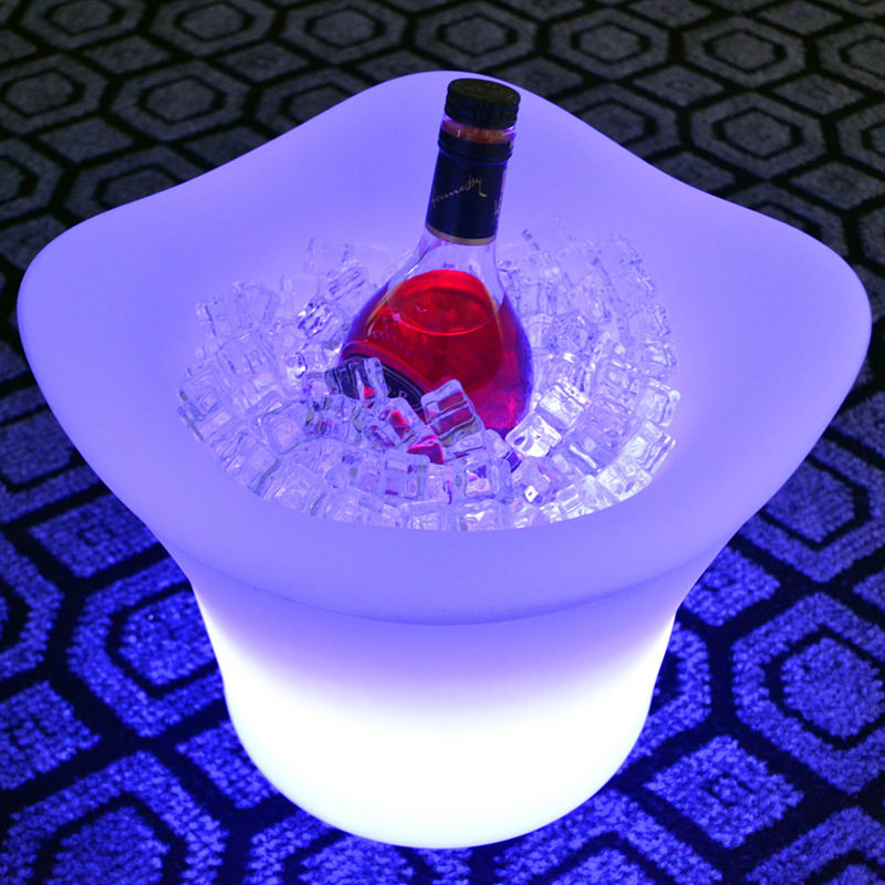 直销 LED发光冰桶酒吧西餐厅专用冰块桶创意香槟红酒啤酒塑料冰桶