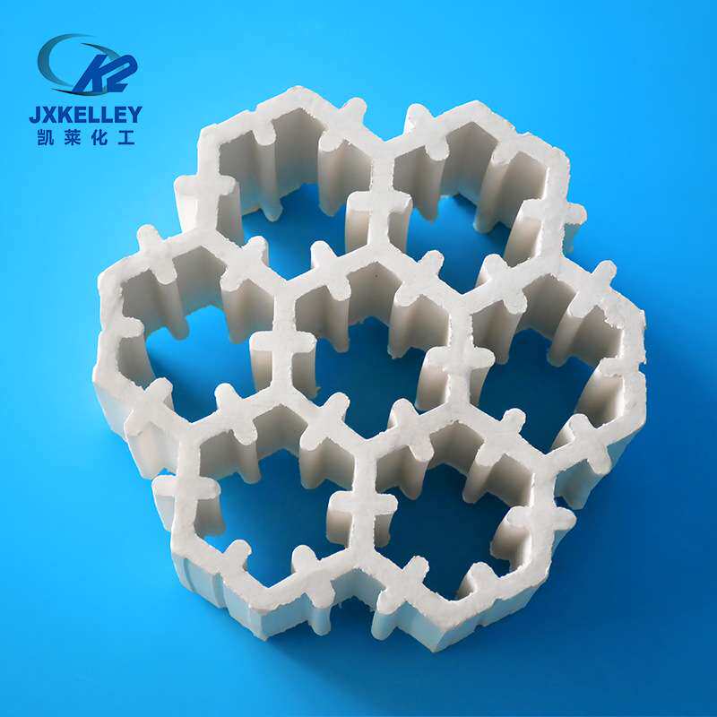 江西凯莱 供应七孔连环轻瓷填料 化工洗涤塔轻瓷\全瓷组合环