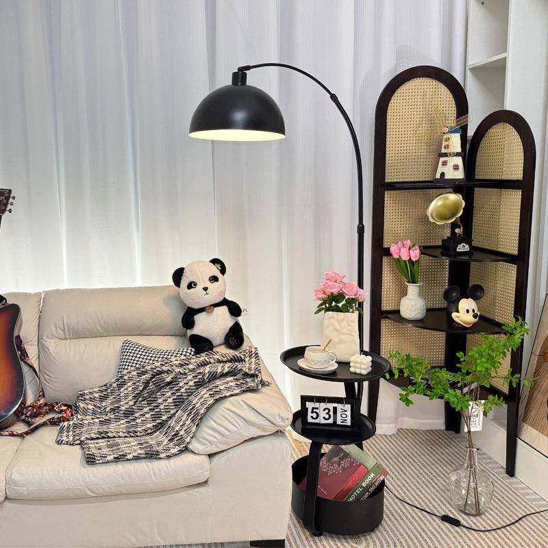 美式复古落地灯客厅沙发旁置物摆件边几中古风卧室床头柜台灯一体,智能设备,其他智能设备,淘宝优惠券,粉丝福利购,淘宝优惠卷