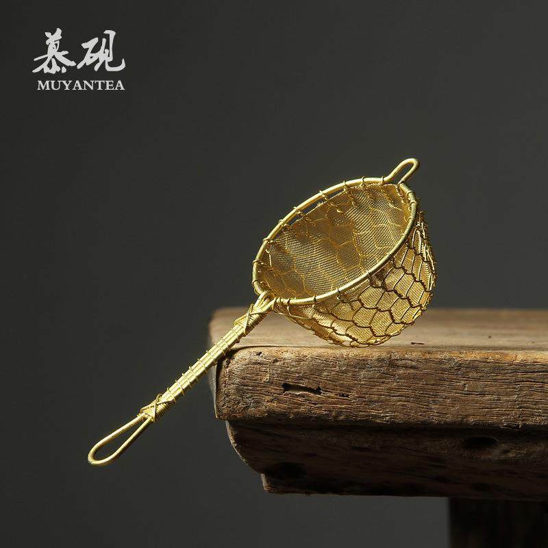 慕陶日式手作茶漏纯铜茶道零配件过滤网茶勺创意手柄,纺织面料/辅料/配套,纺织机械配件,淘宝优惠券,粉丝福利购,淘宝优惠卷