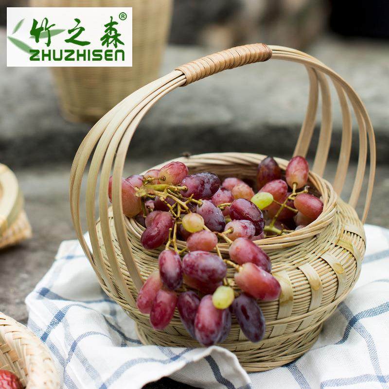 竹之森民间竹编工艺品创意竹编干果收纳篮纯手工竹编客厅收纳盒,纺织面料/辅料/配套,纺织机械配件,淘宝优惠券,粉丝福利购,淘宝优惠卷