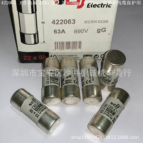 DF442026熔断器电流25A、aM、690V、22x58mm、电动机保护