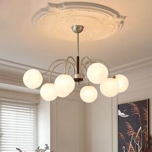 新款法式中古风客厅主灯883古大厅灯吊具魔豆复高级感主卧室餐厅