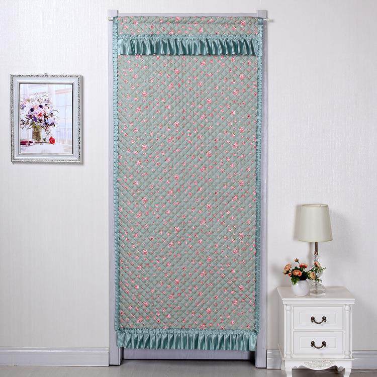 送杆1件包厚邮厂加保家暖挡卧室布艺00门帘隔音长门风帘可定