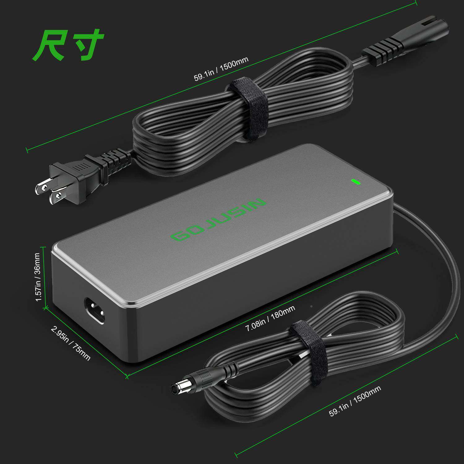 5输4.6头VA电动553滑2板车充电器pse一拖三出58.8V2A锂电池充电器