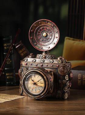 欧式复古照机店7111面橱相窗桌装饰树老脂摆件面式相机影视拍摄道