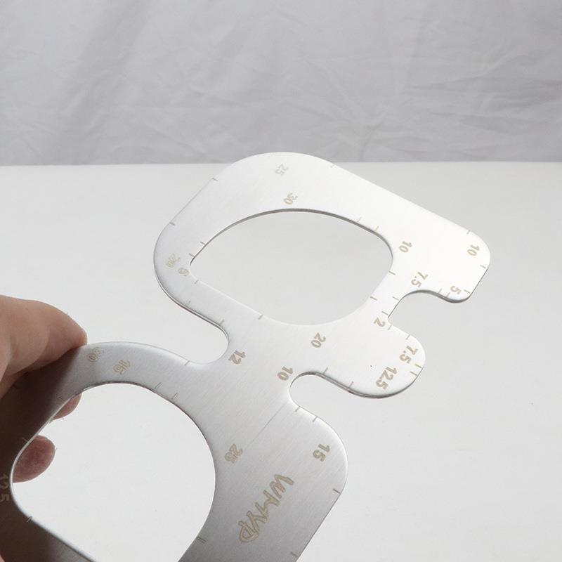 R定规不锈钢圆角模板尺手精工DIY高度设计绘割图工具切倒角工定位