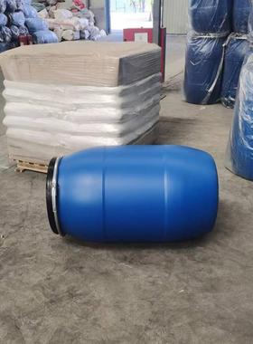 200升L化工桶蓝色带卡子100升抱箍法兰塑料桶