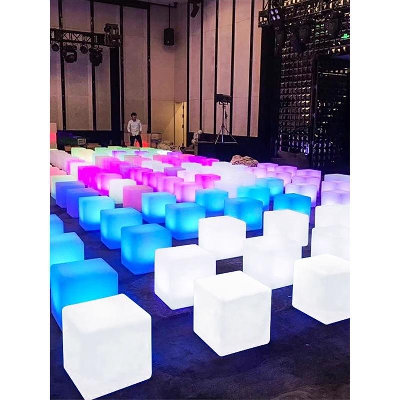 LED立方体发光椅阳台庭院装饰户外夜店酒吧台商业展会活动休闲凳