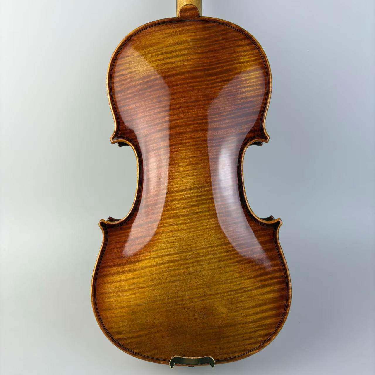 高档手工欧料独板小提琴意大利手工刷漆二次合成工艺独奏小提琴