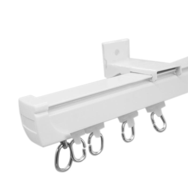 A顶6L窗帘滑轮F76M87SH轨铝合金导轨滑单道双轨直轨装侧装