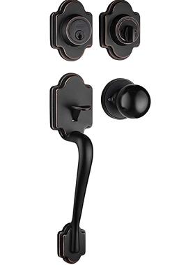 热销美木门20185门锁办公室公寓拉手套组锁锁门把手式三杆式家用