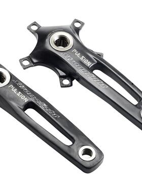 HH适用brompton小布折叠自行车配件改装中空一体碳纤维曲柄牙盘bb