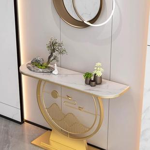 意柜式关入户门轻岩奢板玄关条桌子铁艺靠墙超窄玄台35门厅玄关其