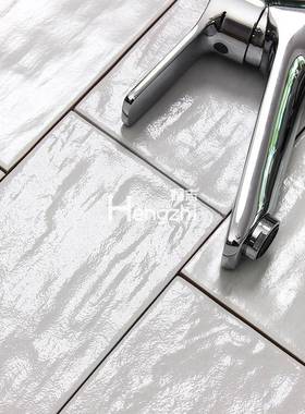 珍釉珠工砖白色墙砖10x200微光凹凸面厨房卫生间民宿浴手413室瓷0