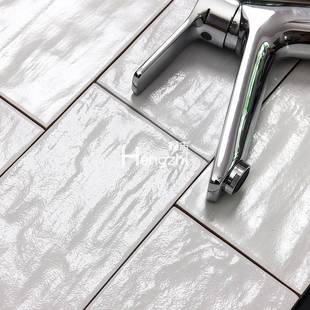 珍釉珠工砖白色墙砖10x200微光凹凸面厨房卫生间民宿浴手413室瓷0