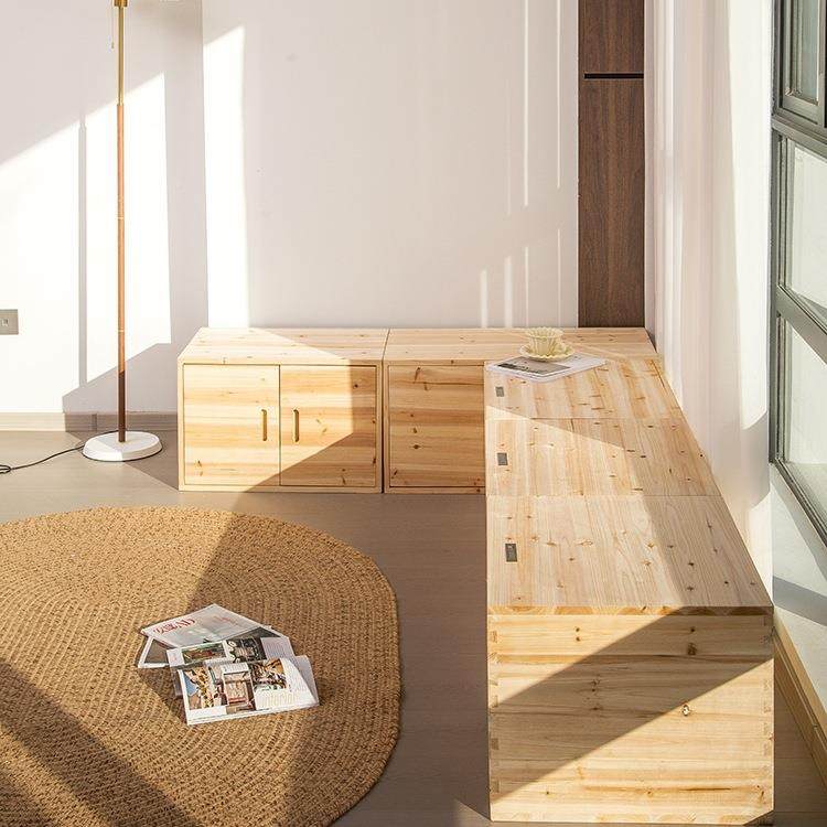 榻985加榻米木箱拼床储箱拼长接床箱方形物飘窗柜实木收纳箱宽柜,收纳整理,收纳箱,淘宝优惠券,粉丝福利购,淘宝优惠卷