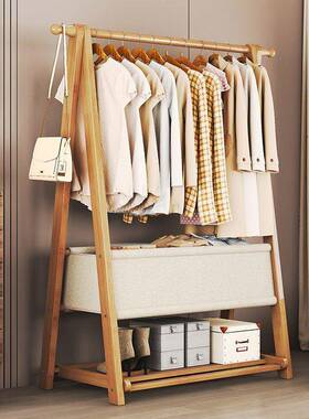 家用挂衣架落地架两层简易衣网红卧室MNB内挂包晾晒衣架多功帽能