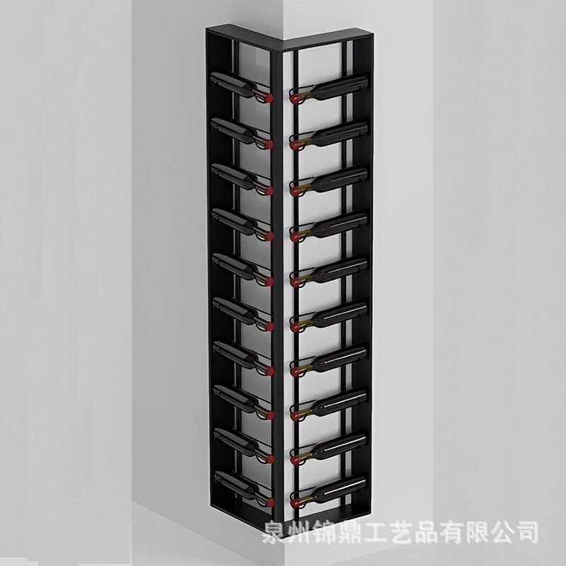 现代简约餐厅客厅悬挂墙直角酒架