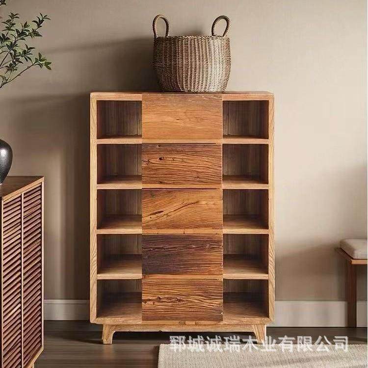 复古风化多老榆木斗物柜落地储物柜靠墙边柜实木层玄关式储柜茶室,收纳整理,收纳柜,淘宝优惠券,粉丝福利购,淘宝优惠卷