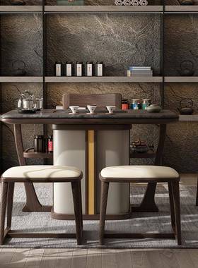 8V阳台茶椅组合轻奢极简桌功夫泡HFT桌公实木书房办室茶茶室家用