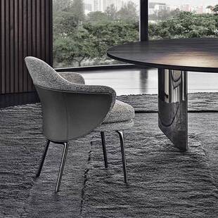 意式极简档安椅吉餐现代简约家用布谈艺GFH椅子酒店别墅高设计师