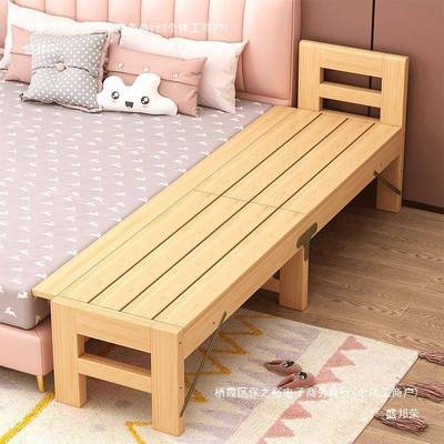 厂家直边销叠带护栏加宽拼HFH接床扩床无缝折婴儿实木床延不床带