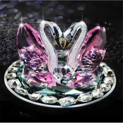 车摆件女车神款水晶汽天鹅无品牌/内饰品车载仪表车台创意高档装