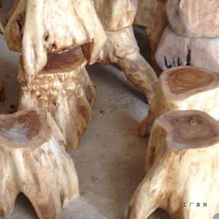 天然根雕凳木树墩AUY子原木树桩木头实茶几凳花木桩坐凳树子根底