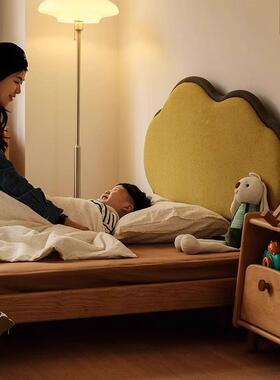 实木儿童床孩女孩床公主床日式樱桃GLI木儿童男房家具软单人小床