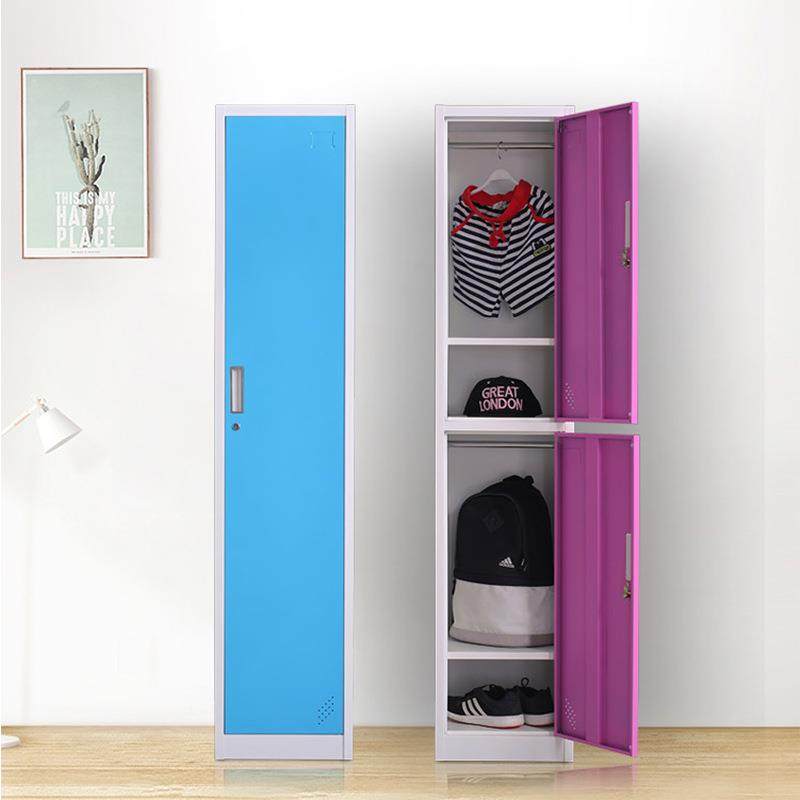 铁单门衣柜窄FT-031柜制钢彩色宿舍员工更柜健身房储物柜皮角落缝