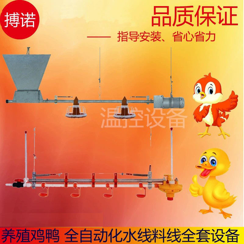 养殖设备自动水线料线山东料线厂家鸡舍喂食器喂水器自动上料机
