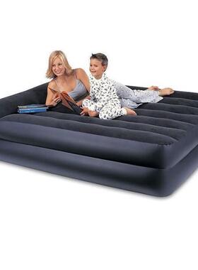 新款INTEX64124内置电动气泵双层蓝色空气床室内充气床空气床