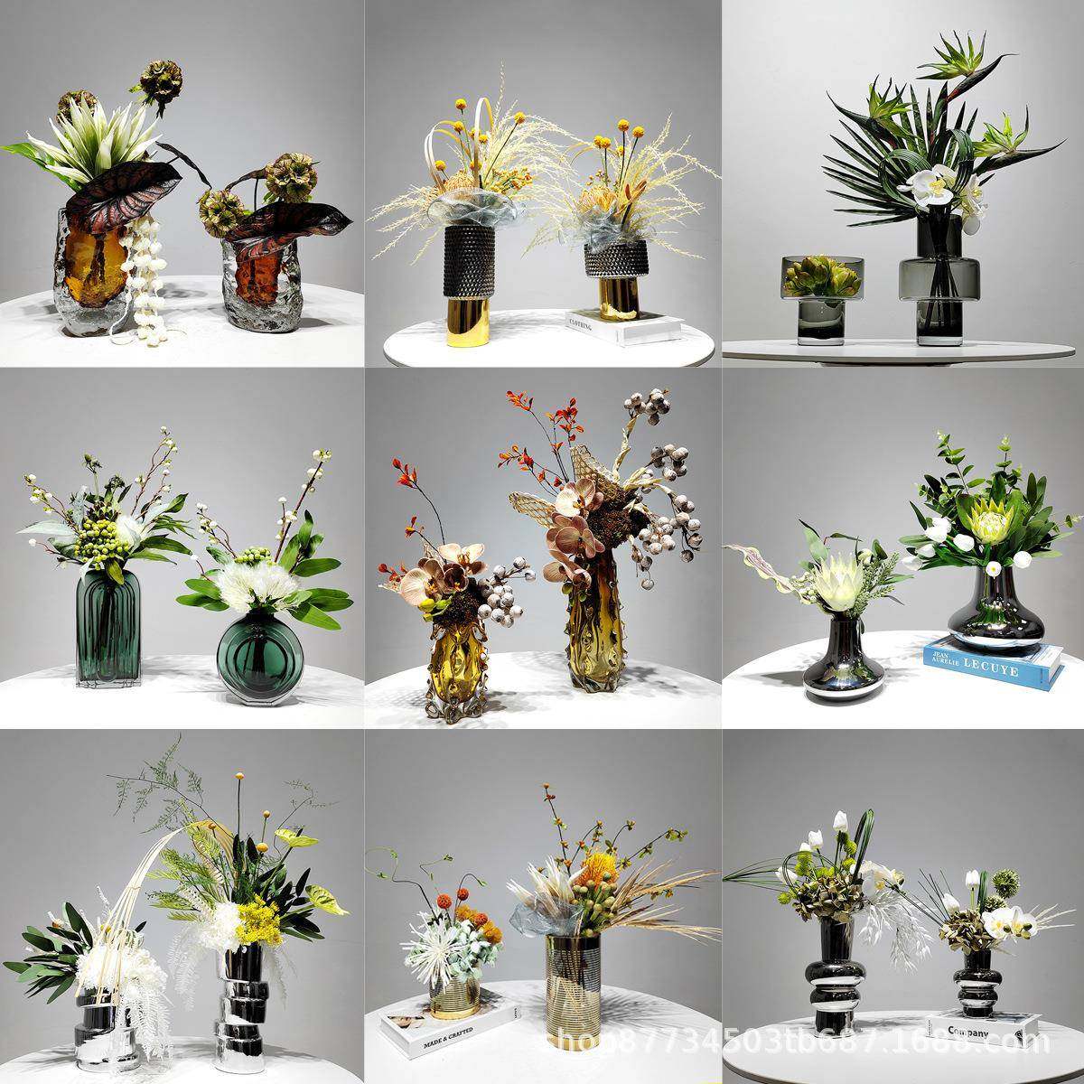 轻奢仿真花艺装饰摆件客厅样板间酒店售楼处洽谈桌面花瓶假花摆设,机械设备,其他机械设备,淘宝优惠券,粉丝福利购,淘宝优惠卷