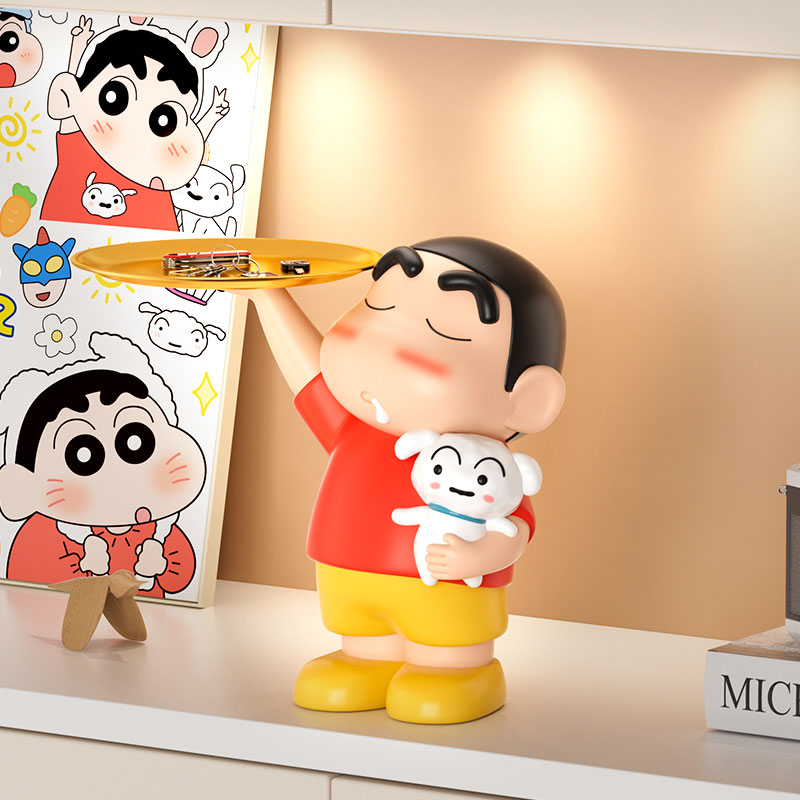 蜡笔小新钥匙收纳玄关摆件置物架