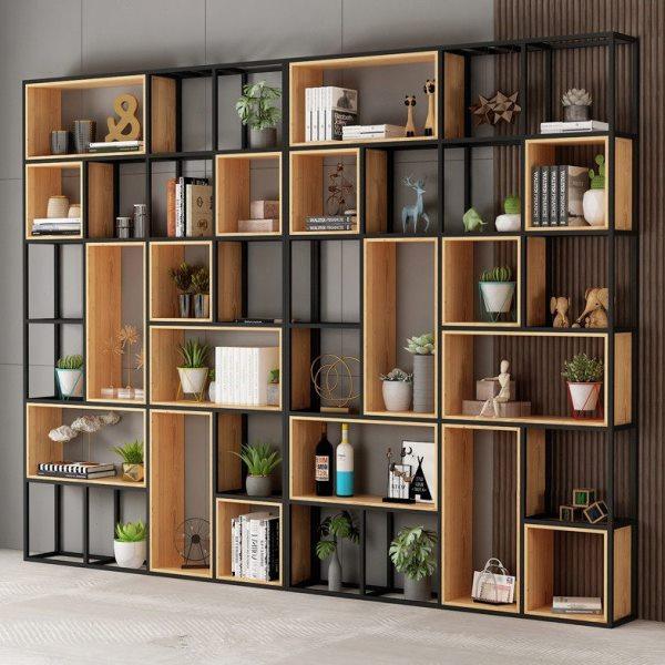 铁艺隔断柜屏风工业风置物架落地多层书架镂空办公室装饰架展示架,商业/办公家具,办公屏风/隔断,淘宝优惠券,粉丝福利购,淘宝优惠卷