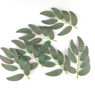 仿真柳叶人造柳叶婚庆场景布置插花假叶子丝花配叶7叉柳叶柳条枝