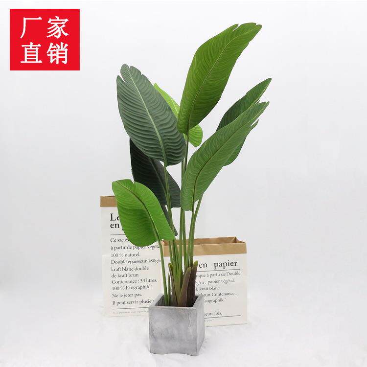 仿真盆栽植物旅人蕉欧式家居装饰树绿植叶子旅人蕉套装美人蕉