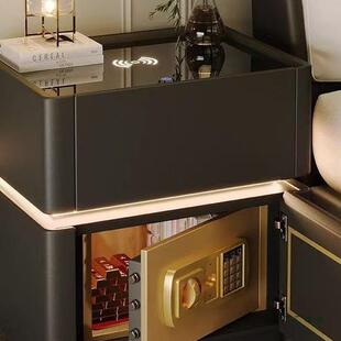 智能床头柜保险箱一体小型隐藏式家用卧室床边柜网红新款轻奢高级