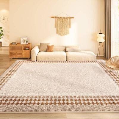 现代油简约CD-66896卧室边毯家用防滑脏床全铺大地毯奶风客厅沙耐