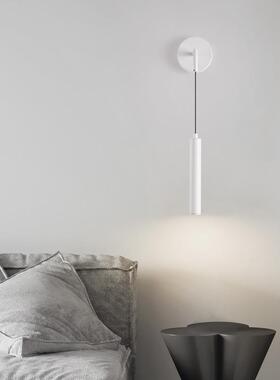 北欧轻奢装79092饰长圆柱网条红设计感灯壁灯条现代艺术卧室线床