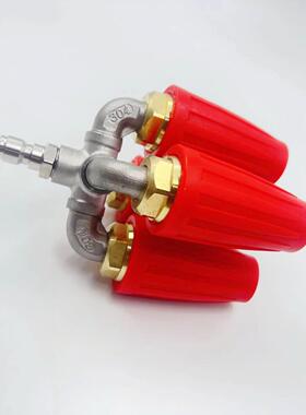 高压水4枪旋转喷头铜搭配四通不锈497钢水管接头4TI1/P000PSI